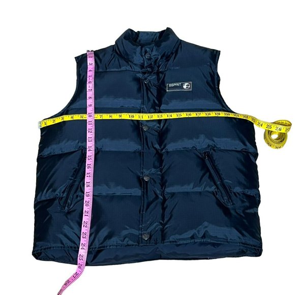 Esprit Men Equipment Arctic Black Button Puffer Down Feather Vest  Size L - Picture 10 of 13